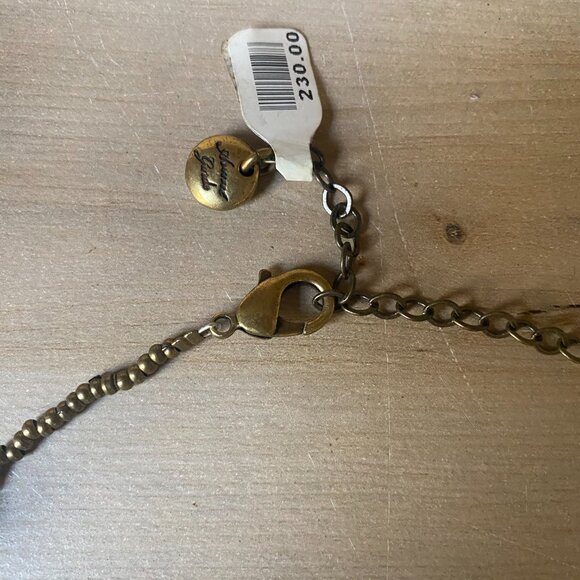 NWT Avant Garde Paris Brutalist Bronze AB Crystal Statement Collar Necklace - Picture 9 of 11